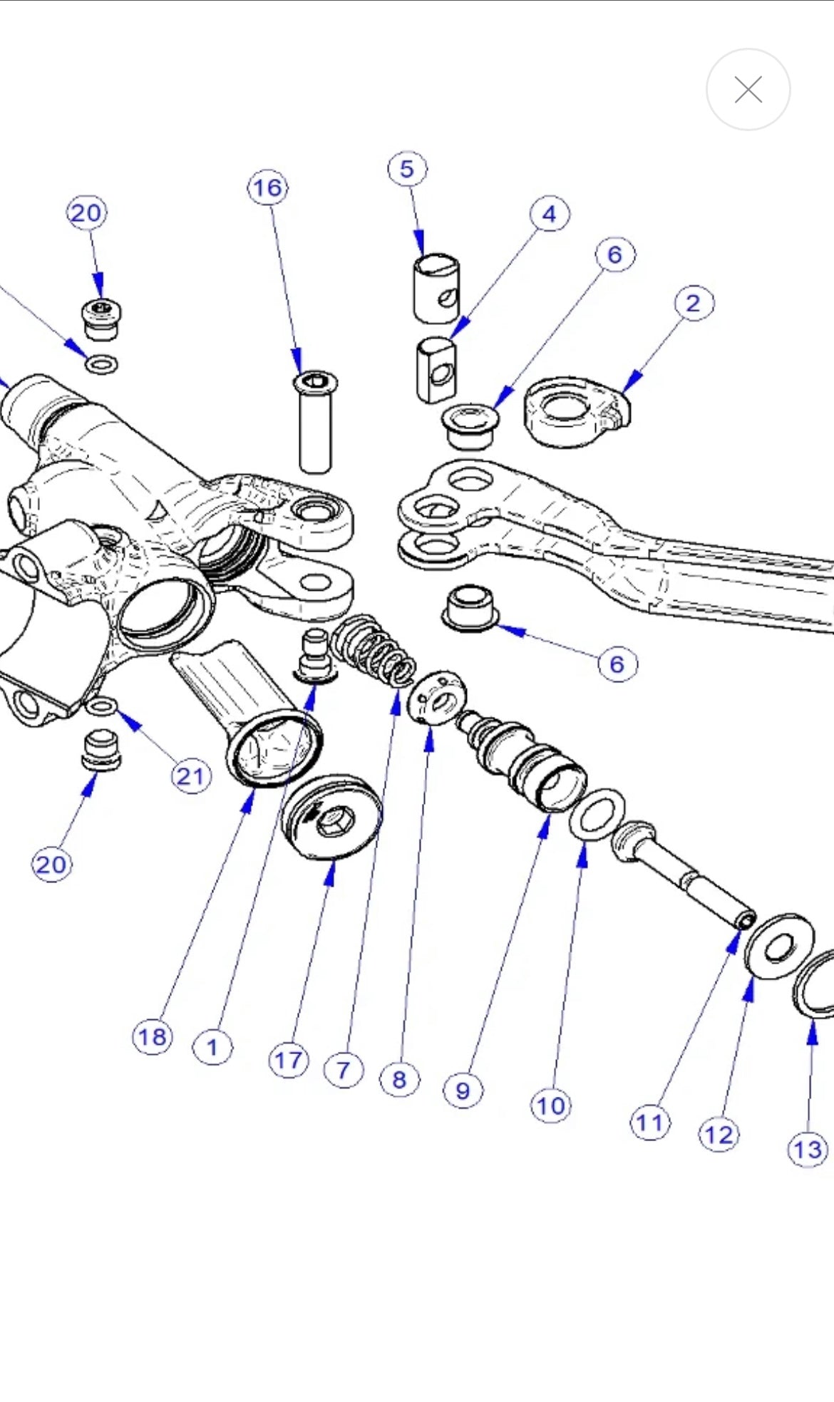 CURA / CURA 4 Master Cylinder Lever Shim Kit